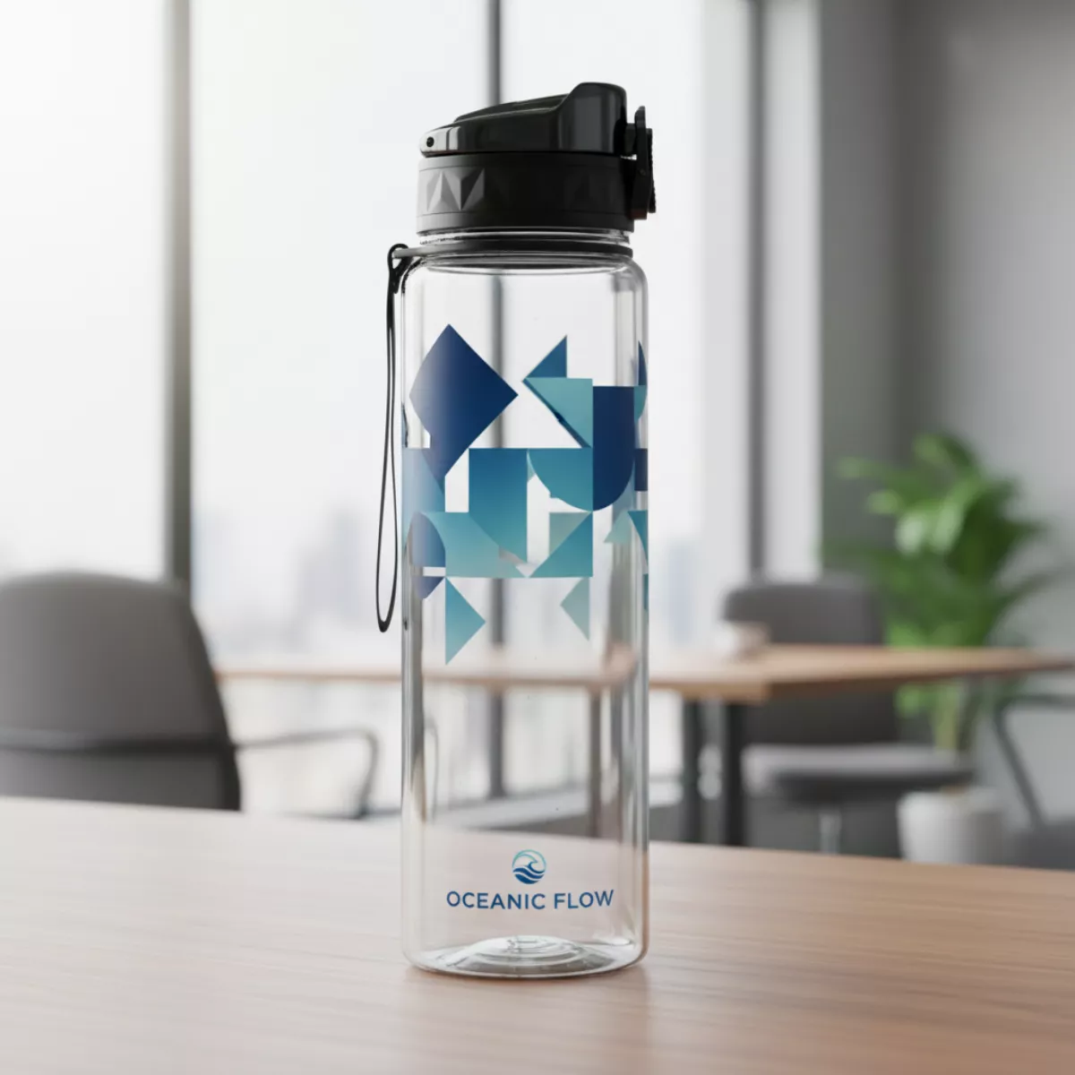 Custom water bottle used as a corporate conference giveaway